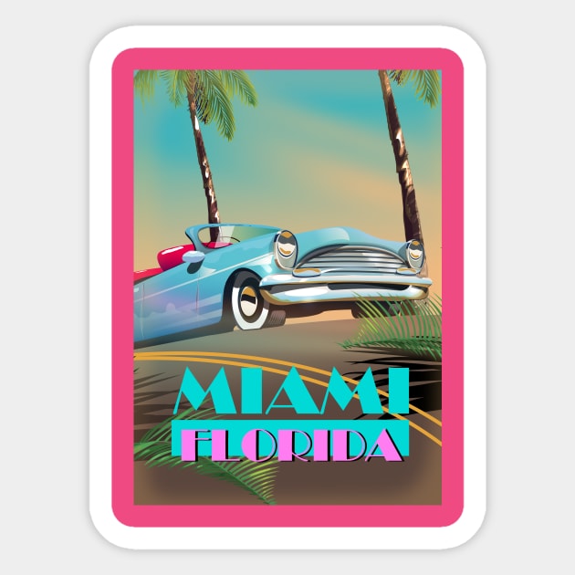 Miami Florida Sticker by nickemporium1